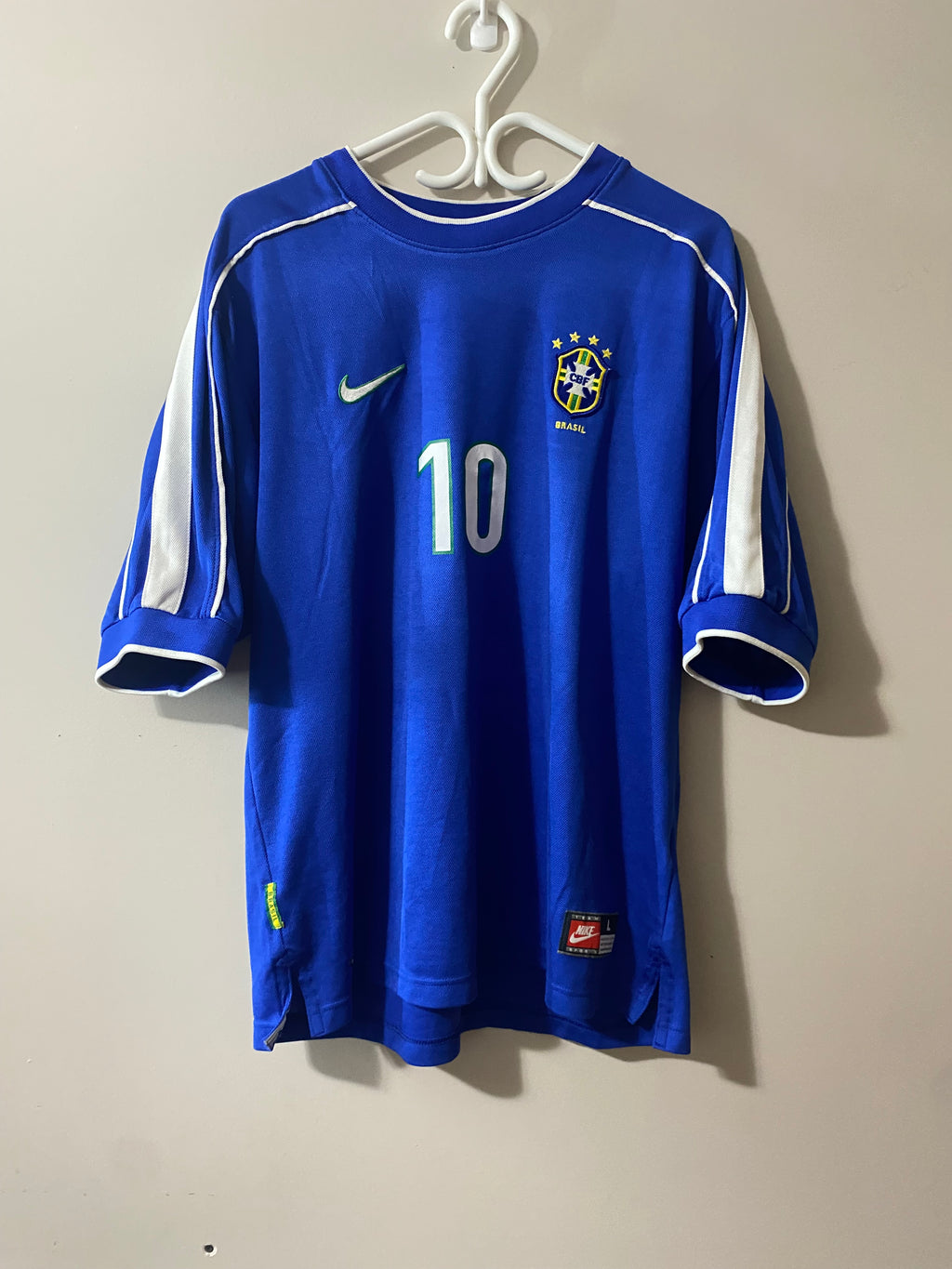 Brazil 1998 Away Rivaldo Jersey - L