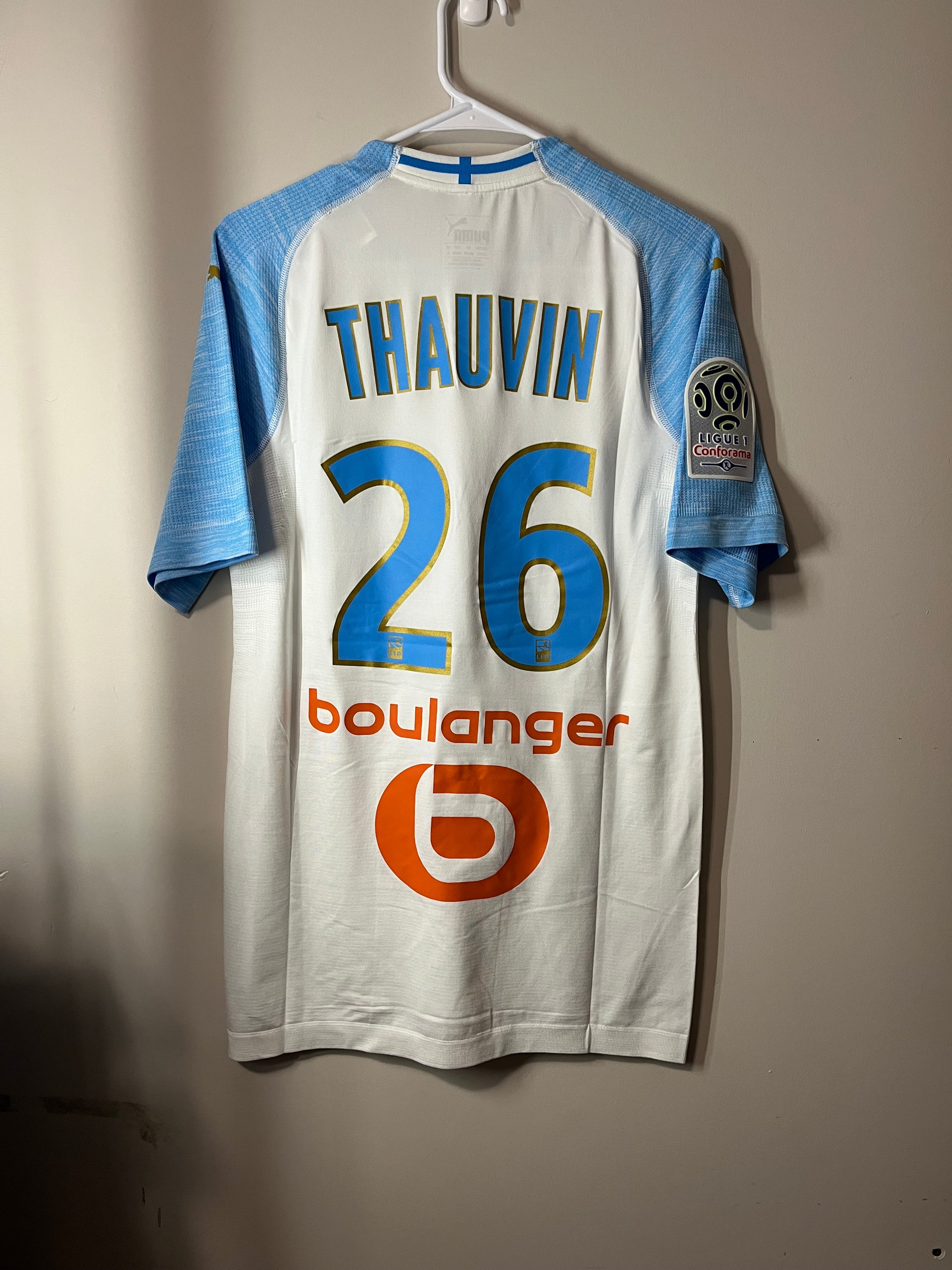 Marseille 18/19 Home Jersey Thauvin - Player Issue - XL
